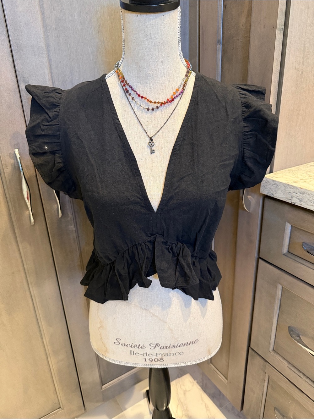 Fancyinn Brand Black CropTop